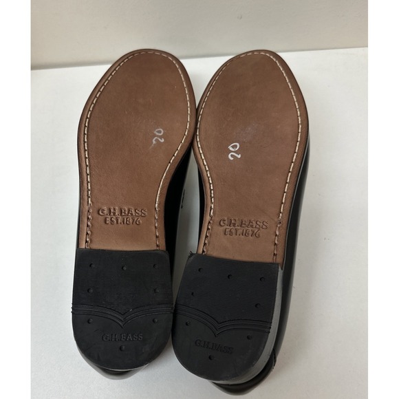 G.H. Bass Weejuns Whitney Shoes Penny Loafers Black White Leather Oxfords 9.5 M - Picture 8 of 8